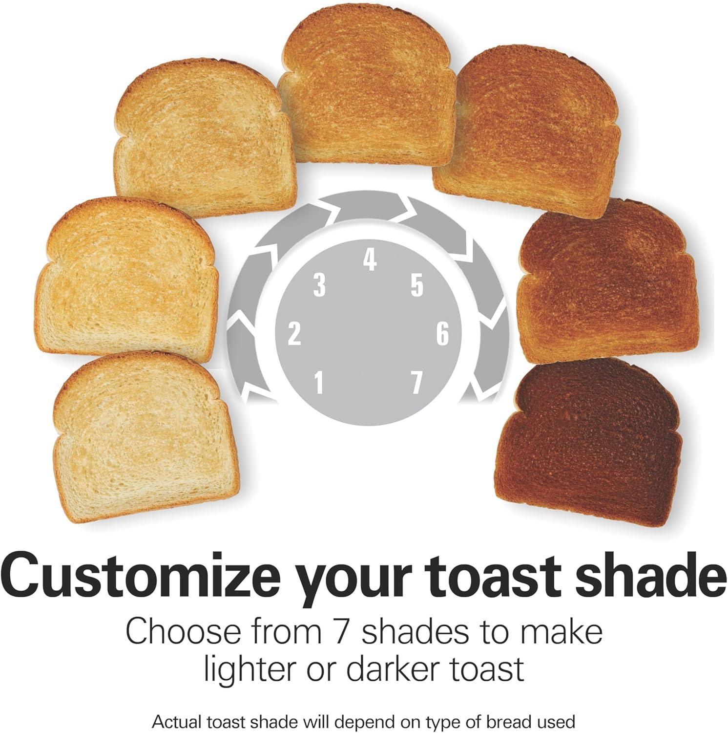 image:imageProctor Silex 2 Slice Toaster with Extra Wide Slots SureToast Technology Shade Selector amp Bagel Setting Black and Silver 22302