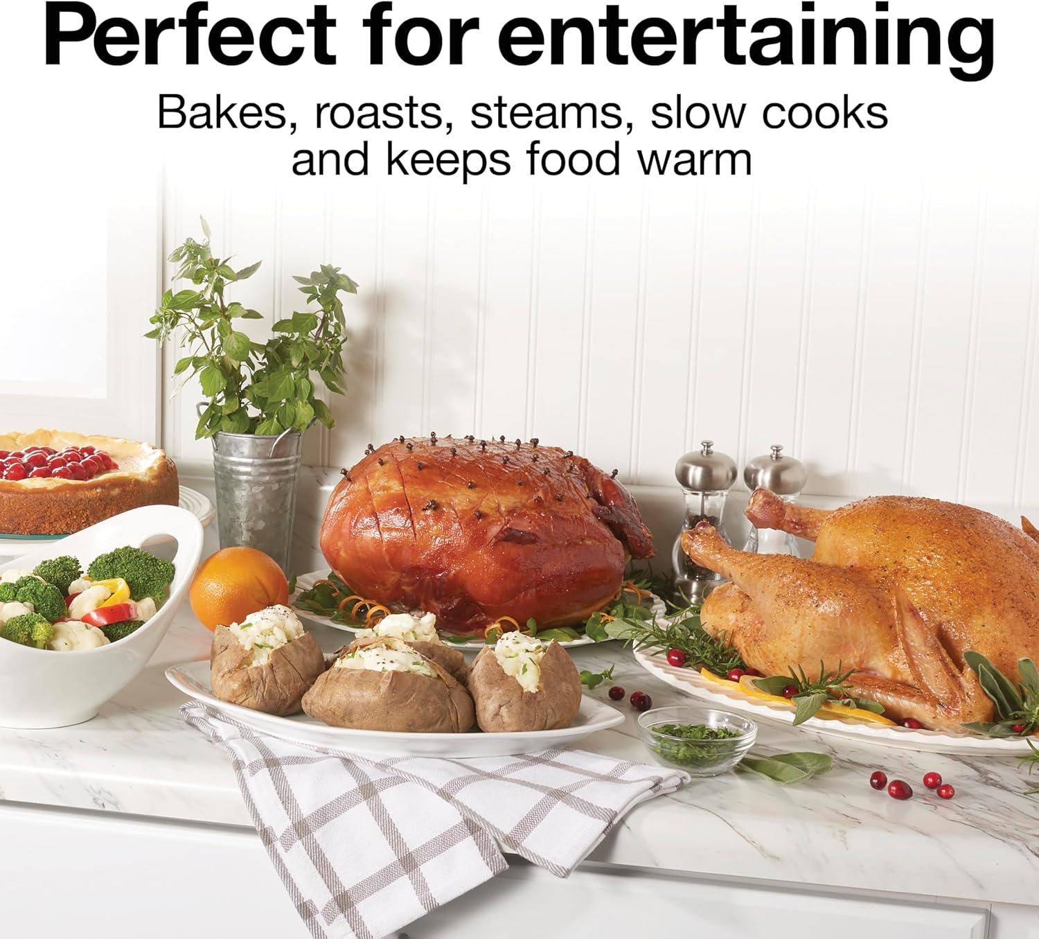 image:imageProctor Silex 24Pound Electric Roaster Oven with Variable Temperature Control SelfBasting Lid amp Removable Pan 18 Quart Black 32211