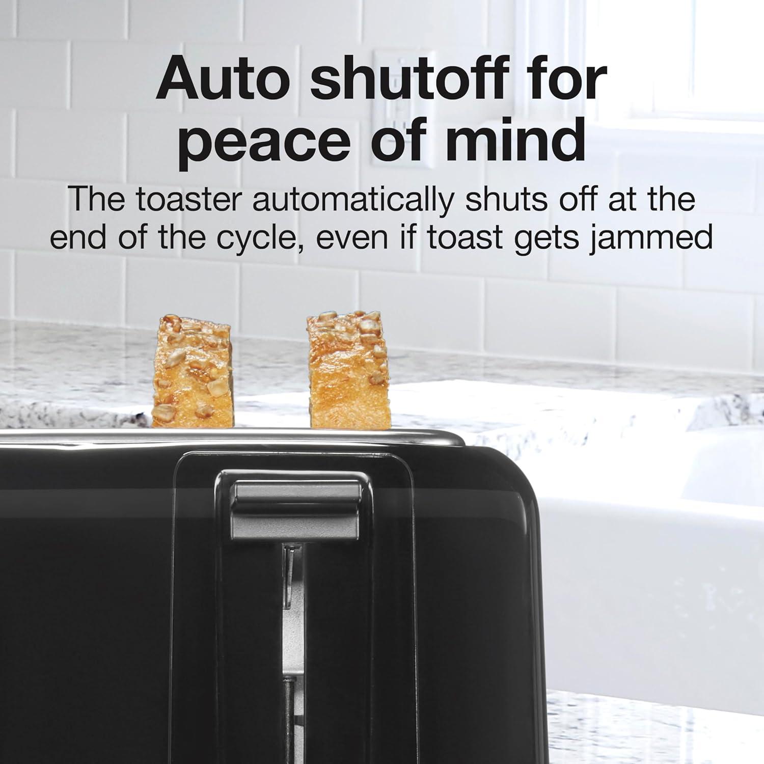 image:imageProctor Silex 4 Slice Toaster with Extra Wide Slots for Bagels CoolTouch Walls Shade Selector with 7 Browning Levels Toast Boost Auto Shutoff and Cancel Button White 24214PSBlack