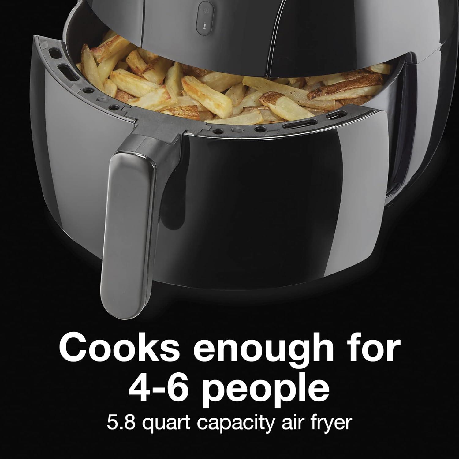 image:imageProctor Silex 58 QT Air Fryer Oven with Temperature Control 60 Min Timer Non Stick Basket 1700W Black 35060Black