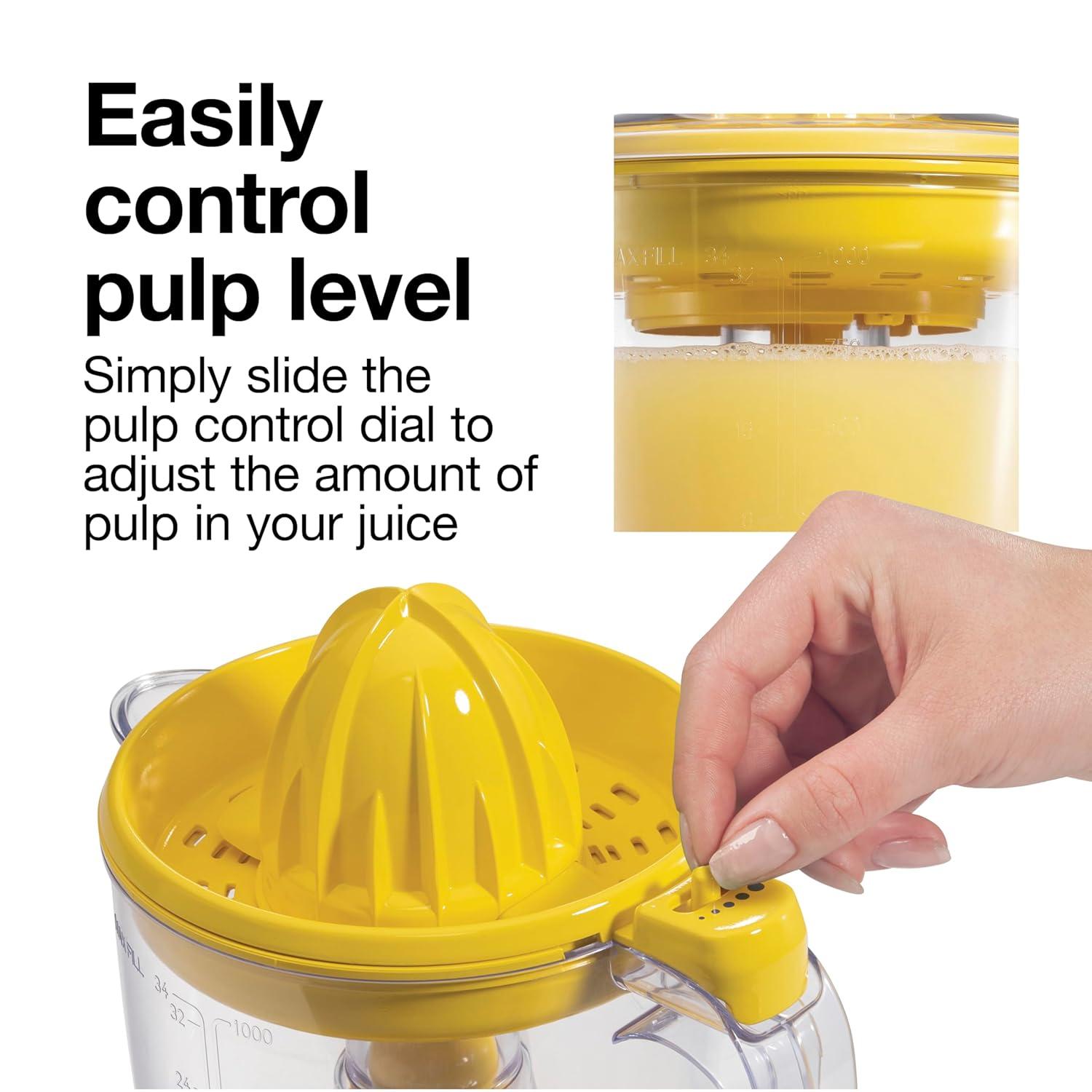 image:imageProctor Silex Alexs Lemonade Stand Electric Citrus Juicer Machine Large 34 oz Pitcher Pressure Activated for Lemons Limes and Oranges 34 oz Includes 2 Reamers amp Recipe Book Yellow 66341Large 34 oz Pitcher New for 2024