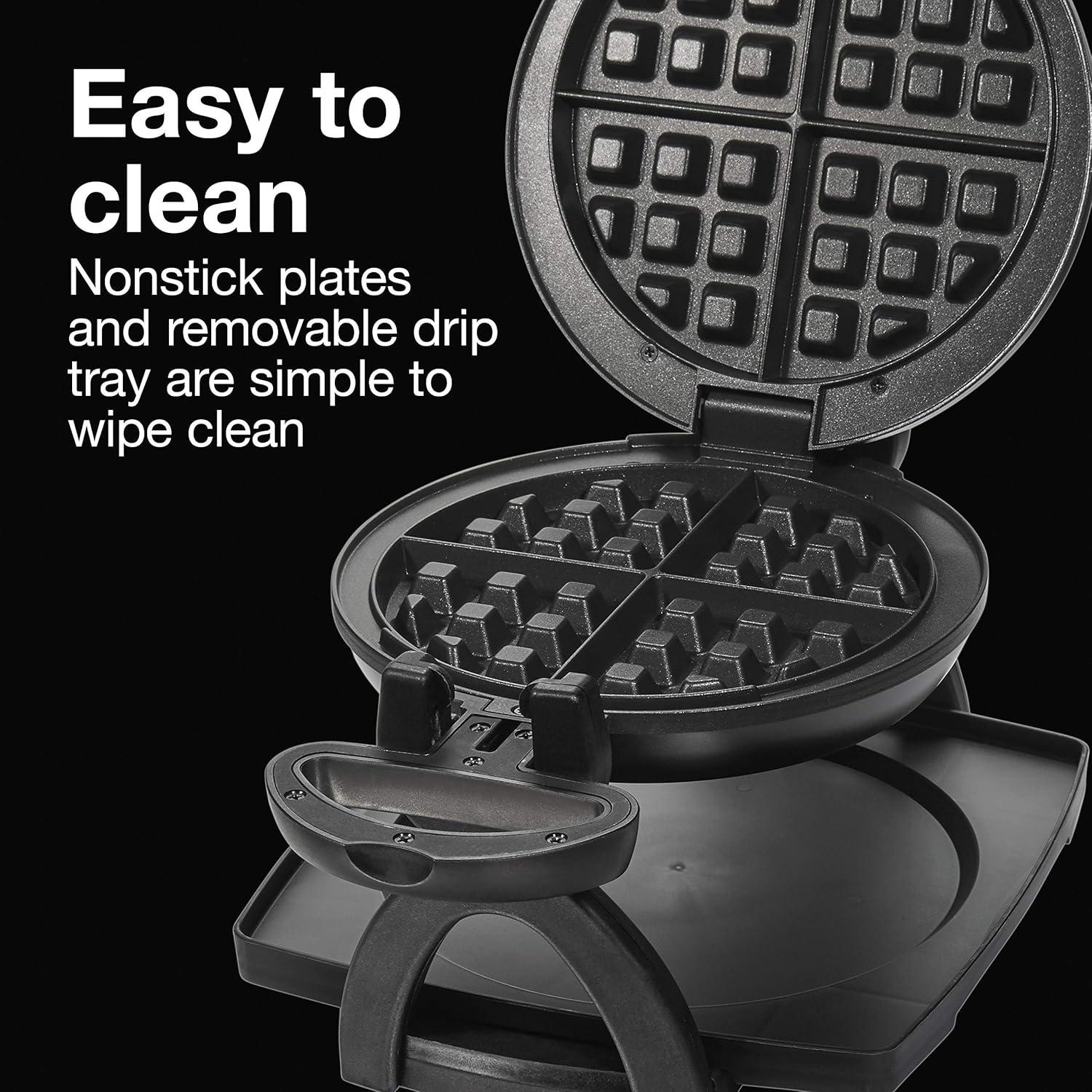 image:imageProctor Silex Belgian Waffle Maker with Nonstick Plates Single Flip CoolTouch Handle and Removable Drip Tray for Easy Cleanup Black 26090PS