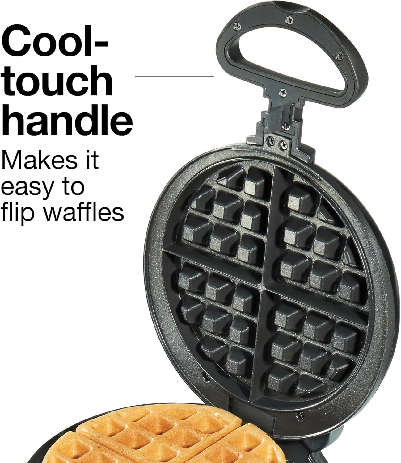 image:imageProctor Silex Belgian Waffle Maker with Nonstick Plates Single Flip CoolTouch Handle and Removable Drip Tray for Easy Cleanup Black 26090PS