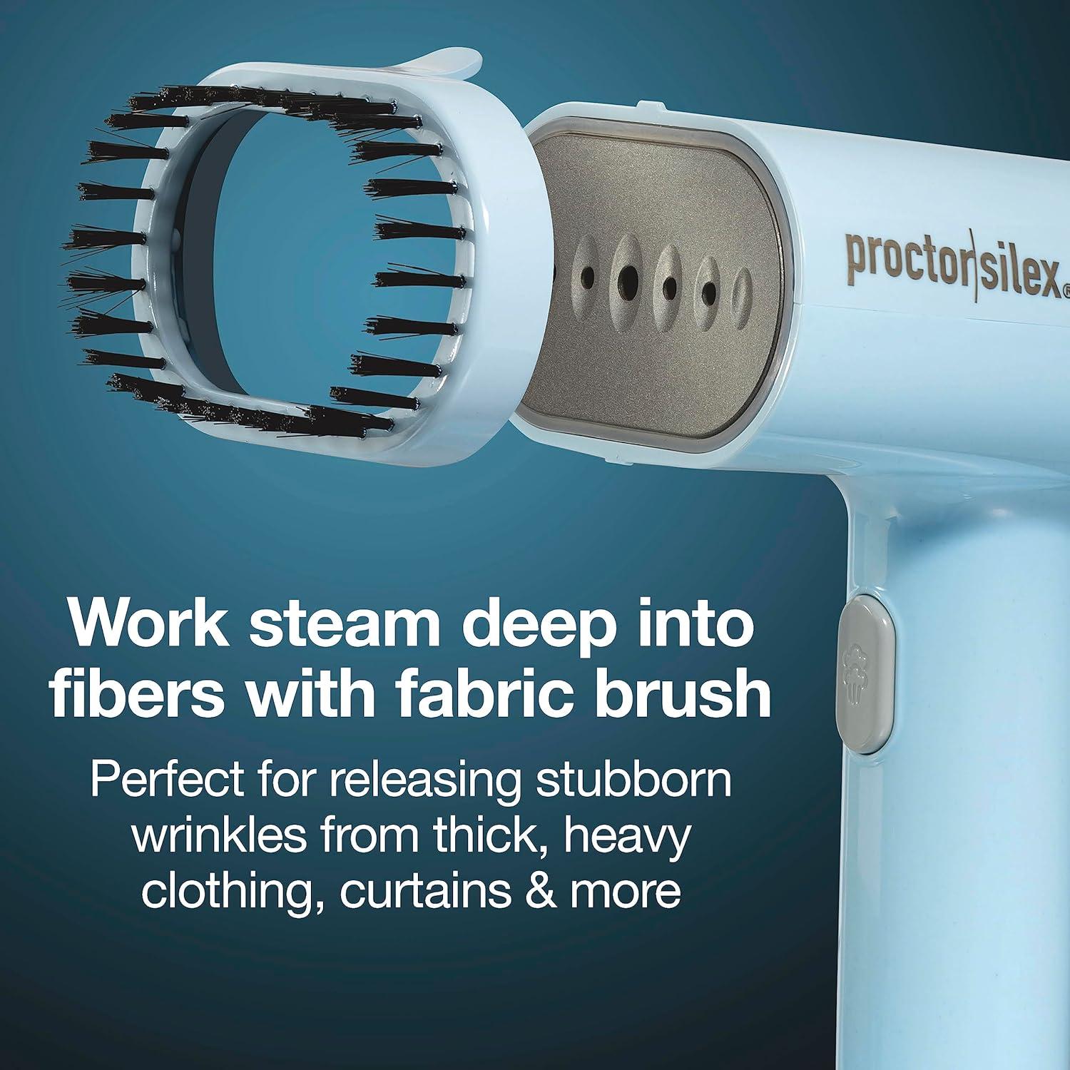 image:imageProctor Silex Compact Travel Iron amp Garment Steamer for Clothes Ready in 45 Seconds for 7 Minutes of Continuous Use Portable and Lightweight Vacation Essentials 1200 Watts 120 ml Water Tank Blue120 ml Water Tank
