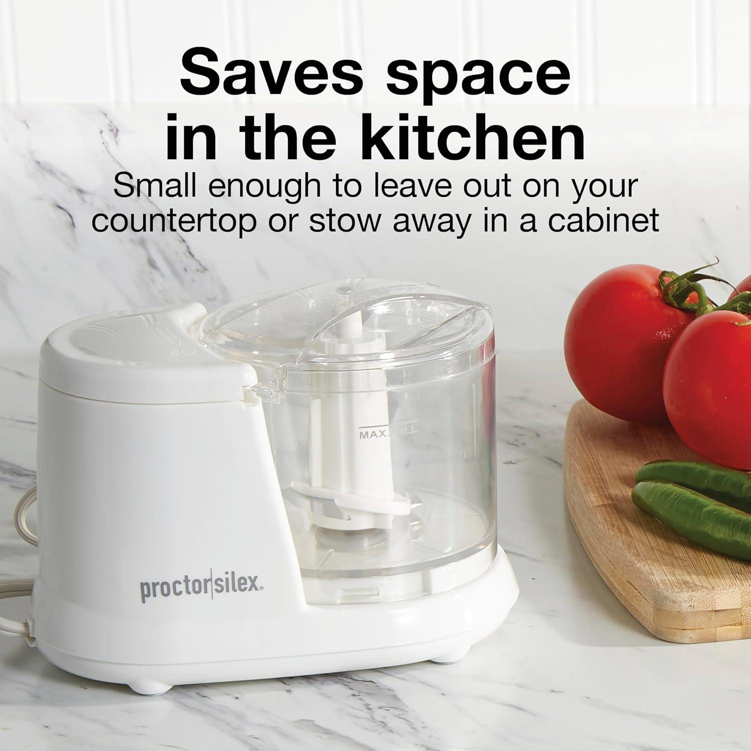 image:imageProctor Silex Durable Electric Vegetable Chopper amp Mini Food Processor for Chopping Puree amp Emulsify 15 Cup White15 cups White