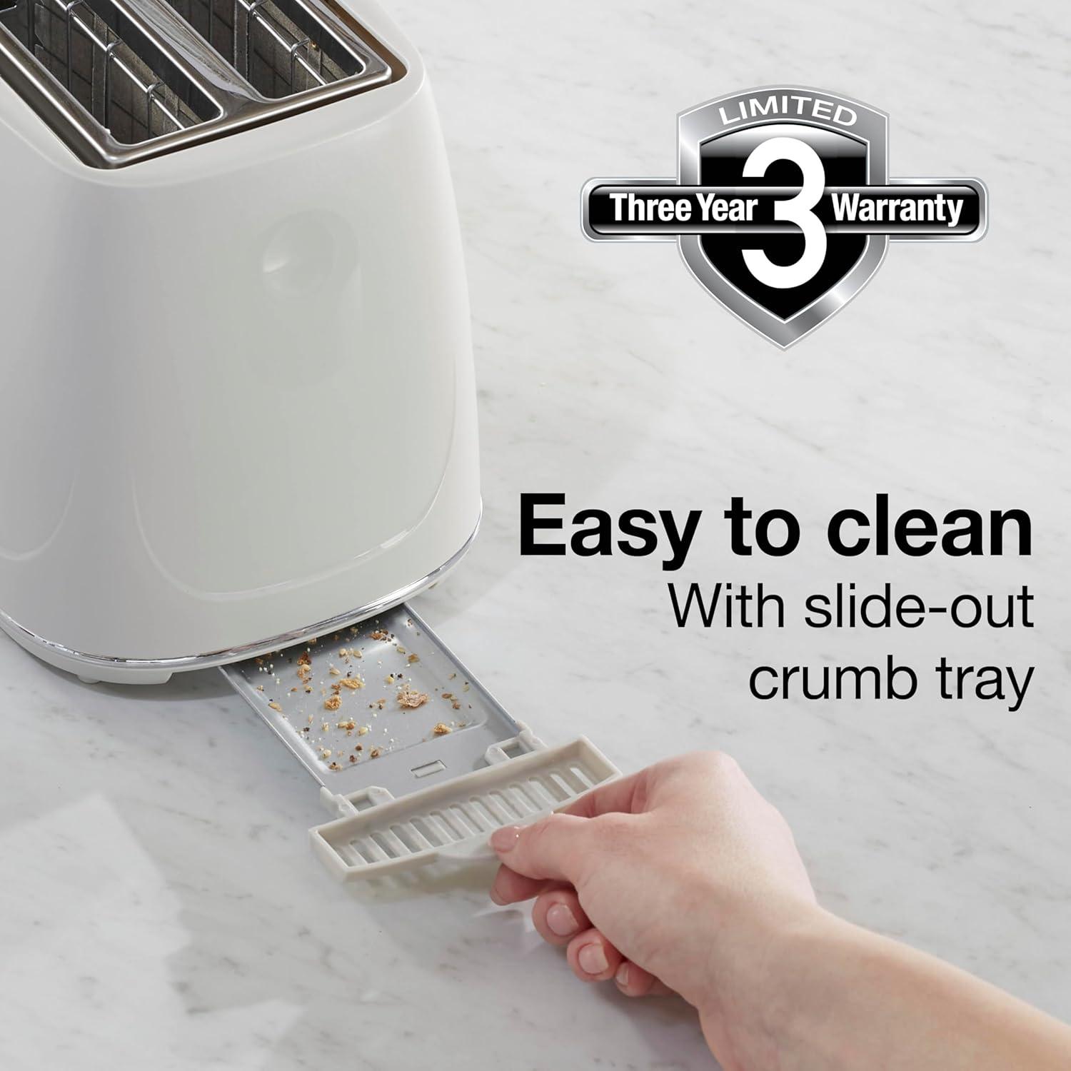 image:imageProctor Silex Plastic 2 Slice Toaster Bagel Defrost amp Cancel Buttons Browning Control With 7 Shades Auto Shutoff SlideOut Crumb Tray Oat White 22660Oat White