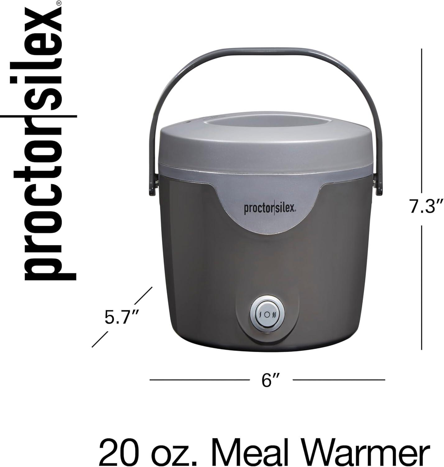 image:imageProctor Silex Portable Electric Lunch Box Food Heater and 20 oz Meal Warmer with BuiltIn Carry Handle High and Low Heat Settings 33120C
