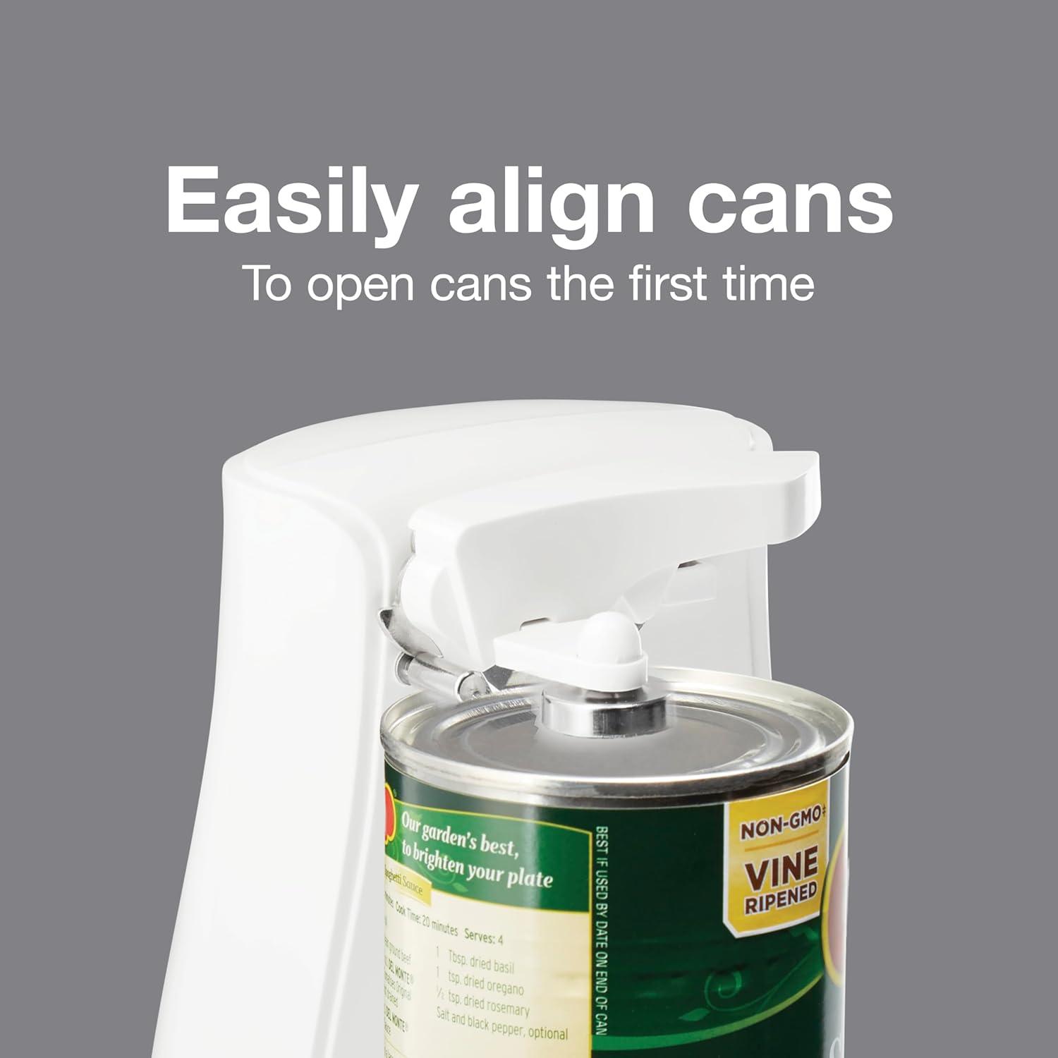 image:imageProctor Silex Power Electric Automatic Can Opener for Kitchen with Knife Sharpener Twistoff EasyClean Lever Cord Storage White 75224PSWhite