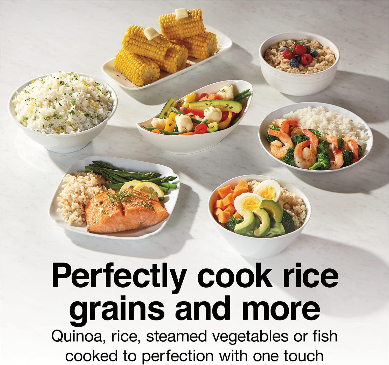 image:imageProctor Silex Rice Cooker amp Food Steamer 16 Cups Cooked 8 Cups Uncooked Includes Steam and Rinsing Basket Black 37527Black