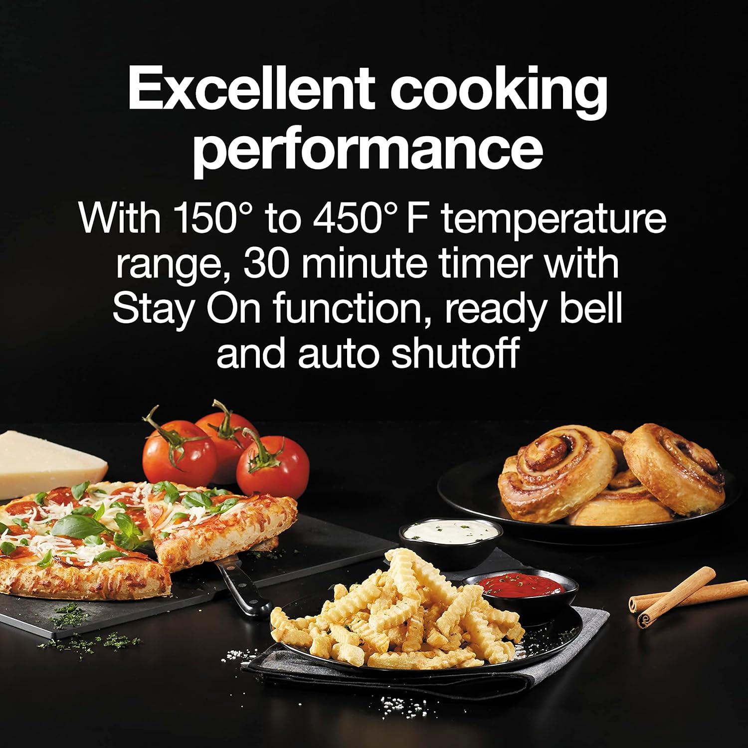 image:imageProctor Silex SimplyCrisp Air Fryer Toaster Oven Combo with 4in1 Functionality Air Fry Bake Broil amp Toast 1200 Watts Fits 4 Slices or Personal Pizza Auto Shutoff Black 31265Black