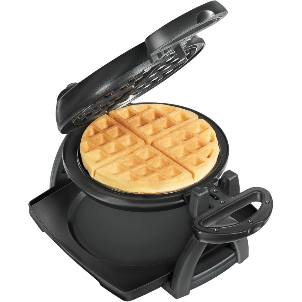 image:imageProctor Silex Belgian Waffle Maker with Nonstick Plates Single Flip CoolTouch Handle and Removable Drip Tray for Easy Cleanup Black 26090PS