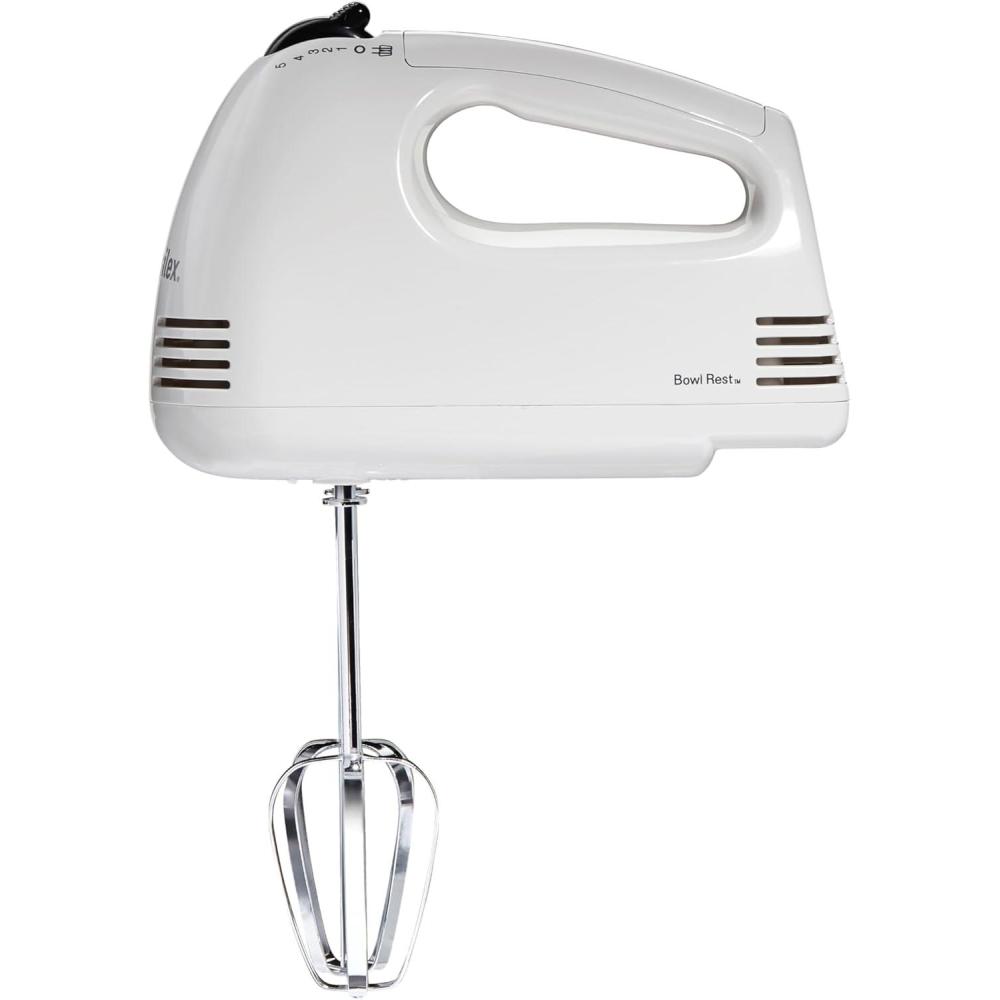 image:imageProctor Silex Easy Mix 5Speed Electric Hand Mixer with Bowl Rest Compact and Lightweight 100 Watts of Peak Power Black 62507PSWhite