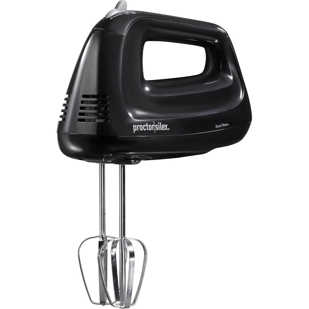 image:imageProctor Silex Easy Mix 5Speed Electric Hand Mixer with Bowl Rest Compact and Lightweight 215 Watts of Peak Power Storage Case Black 62512Black