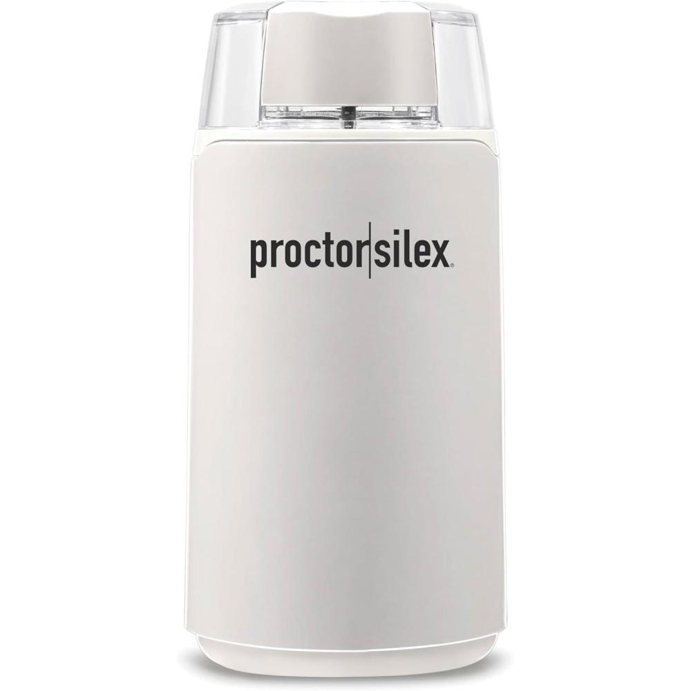 image:imageProctor Silex Electric Coffee Grinder for Beans Spices and More Stainless Steel Blades 12 Cups WhiteWhite