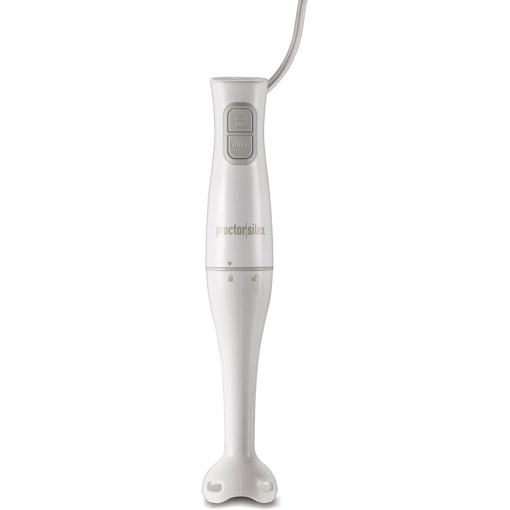 image:imageProctor Silex Electric Immersion Blender with Detachable Dishwasher Safe Handheld Hand Blender Stick 2Speeds 150 Watts White 59739150 Watts