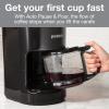 Proctor Silex 10-Cup Coffee Maker, Works with Smart Plugs That Are Compatible with Alexa, Auto Pause and Serve, Black (48351PS)(10-Cup)