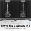 Proctor Silex 4 Slice Toaster with Extra Wide Slots for Bagels, Cool-Touch Walls, Shade Selector with 7 Browning Levels, Toast Boost, Auto Shut-off and Cancel Button, White (24214PS)(Black)