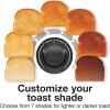 Proctor Silex 4 Slice Toaster with Extra Wide Slots for Bagels, Cool-Touch Walls, Shade Selector with 7 Browning Levels, Toast Boost, Auto Shut-off and Cancel Button, White (24214PS)(Black)