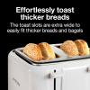 Proctor Silex 4 Slice Toaster with Extra Wide Slots for Bagels, Cool-Touch Walls, Shade Selector with 7 Browning Levels, Toast Boost, Auto Shut-off and Cancel Button, White (24214PS)(White)