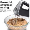 Proctor Silex 5-Speed + Boost Electric Hand Mixer with Powerful 1.3 Amp DC Motor For Effortless Mixing & Consistent Speed in Thick Ingredients, Slow Start, Silver (62501)