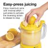 Proctor Silex Alex’s Lemonade Stand Electric Citrus Juicer Machine, Large 34 oz. Pitcher, Pressure Activated, for Lemons, Limes and Oranges, 34 oz, Includes 2 Reamers & Recipe Book, Yellow (66341)(Large 34 oz. Pitcher  New for 2024)