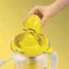 Proctor Silex Alex’s Lemonade Stand Electric Citrus Juicer Machine, Large 34 oz. Pitcher, Pressure Activated, for Lemons, Limes and Oranges, 34 oz, Includes 2 Reamers & Recipe Book, Yellow (66341)(34 oz.  Discontinued)