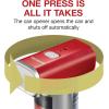 Proctor Silex Automatic Electric Can Opener, Hands Free Cordless Operation & USB Rechargeable, Self-Aligning, Cut Smooth Touch Lid Edges, Compact and Easy to Store, Red(Red)