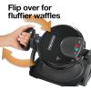 Proctor Silex Belgian Waffle Maker with Nonstick Plates, Single Flip, Cool-Touch Handle and Removable Drip Tray for Easy Cleanup Black (26090PS)