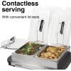Proctor Silex Buffet Server & Food Warmer, Adjustable Heat, for Parties, Holidays and Entertaining, Three 2.5 Quart Oven-Safe Chafing Dish Set, Stainless Steel(Two 2.5 Quart Oven-Safe Chafing Dish Set)