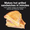Proctor Silex Deluxe Hot Sandwich Maker With Easy-Clean Durable PFAS-Free Nonstick Ceramic Plates, Fits up to 2 Grilled Cheese, Ruebens, Tortas or Subs, Stainless Steel (25415MN)(Stainless Steel)
