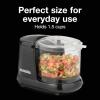 Proctor Silex Durable Electric Vegetable Chopper & Mini Food Processor for Chopping, Puree & Emulsify, 1.5 Cup, White(1.5 cups  Black)