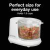 Proctor Silex Durable Electric Vegetable Chopper & Mini Food Processor for Chopping, Puree & Emulsify, 1.5 Cup, White(1.5 cups  White)