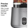 Proctor Silex Durable Electric Vegetable Chopper & Mini Food Processor for Chopping, Puree & Emulsify, 1.5 Cup, White(3.5 cups  2-Speed  Silver)