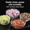 Proctor Silex Durable Electric Vegetable Chopper & Mini Food Processor for Chopping, Puree & Emulsify, 1.5 Cup, White(3.5 cups  2-Speed  Silver)