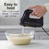 Proctor Silex Easy Mix 5-Speed Electric Hand Mixer with Bowl Rest, Compact and Lightweight, 215 Watts of Peak Power, Storage Case, Black (62512)(Black)