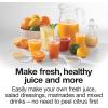 Proctor Silex Electric Citrus Juicer Machine, Large 34 oz. Pitcher, Pressure Activated, 2 Reamers for Big and Small Fruit, Pulp Control, for Orange, Lemon, Grapefruit Juice, White & Green (66340)(White & Green)