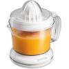 Proctor Silex Electric Citrus Juicer Machine, Large 34 oz. Pitcher, Pressure Activated, 2 Reamers for Big and Small Fruit, Pulp Control, for Orange, Lemon, Grapefruit Juice, White & Green (66340)(White)