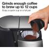 Proctor Silex Electric Coffee Grinder for Beans, Spices and More, Stainless Steel Blades, 12 Cups, White(Black)
