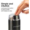 Proctor Silex Electric Coffee Grinder for Beans, Spices and More, Stainless Steel Blades, 12 Cups, White(Black)