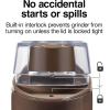 Proctor Silex Electric Coffee Grinder for Beans, Spices and More, Stainless Steel Blades, 12 Cups, White(Brown)