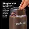 Proctor Silex Electric Coffee Grinder for Beans, Spices and More, Stainless Steel Blades, 12 Cups, White(Brown)