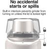 Proctor Silex Electric Coffee Grinder for Beans, Spices and More, Stainless Steel Blades, 12 Cups, White(White)