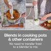Proctor Silex Electric Immersion Blender with Detachable Dishwasher Safe Handheld Hand Blender Stick, 2-Speeds, 150 Watts, White (59739)(150 Watts)