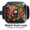 Proctor Silex Electric Skillet with Lid, 116 sq. in. Nonstick Cooking Surface for Frying, Sauteing, Simmering and Braising, Adjustable Temp 200° to 400° F, Black (38526PS)