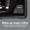 Proctor Silex FrontFill Drip Coffee Maker, 12 Cup Glass Carafe, Black and Silver (43680PS)(Compact)