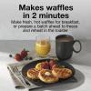 Proctor Silex Mini Waffle Maker Machine with 4” Round Non-stick Grids, Make Personalized Individual Breakfast Keto Chaffles and Hashbrowns, Compact, Black (26100)(Single Compartment)