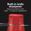 Proctor Silex Power Electric Automatic Can Opener for Kitchen with Knife Sharpener, Twist-off Easy-Clean Lever, Cord Storage, White (75224PS)(Red)