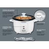 Proctor Silex Rice Cooker & Food Steamer, 16 Cups Cooked (8 Cups Uncooked), Includes Steam and Rinsing Basket, Black (37527)(White (37534NR))