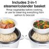 Proctor Silex Rice Cooker & Food Steamer, 16 Cups Cooked (8 Cups Uncooked), Includes Steam and Rinsing Basket, Black (37527)(White)