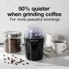 Proctor Silex Sound Shield Electric Coffee Grinder for Quiet Grinding, Stainless Steel Blades, Beans, Spices and More, 12 Cups, Black (80402)(12 Cups)